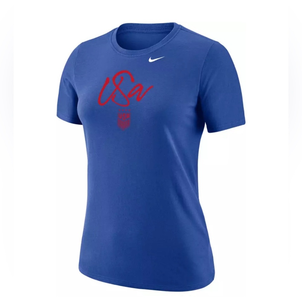 Nike Women's USWNT 2023 Script Blue T-Shirt